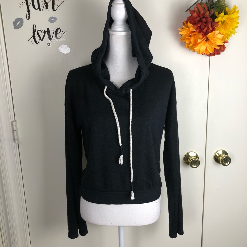 Make + Model Hoodie Pullover Drawstring Blk Sz S - image 3